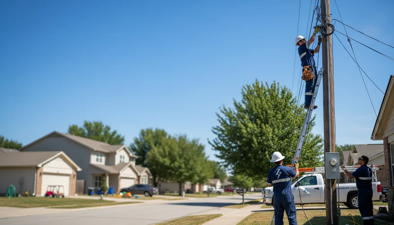 Residential electrician providing installation services in Lorraine, KS